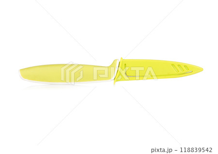 Fly swatter yellow isolated on white background 118839542