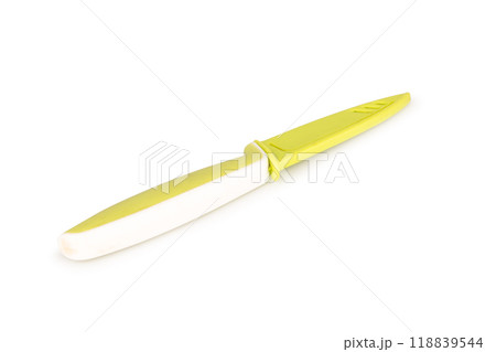 Fly swatter yellow isolated on white background 118839544