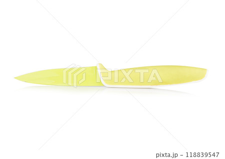 Fly swatter yellow isolated on white background 118839547