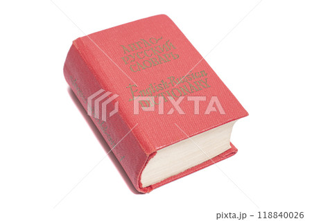 Moscow, Russia, August 10, 2024:English-Russian dictionary book. English translation: English-Russian dictionary (inscription is in Russian) Moscow, Russia, August 10, 2024:English-Russian dictionary book. English translation: English-Russian dictionary (inscription is in Russian) 118840026