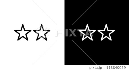 星のシンプルなラインアイコン 118840039