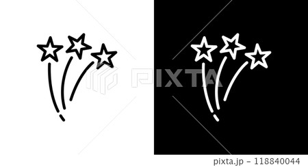 星のシンプルなラインアイコン 118840044