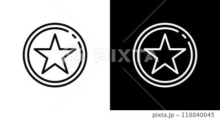 星のシンプルなラインアイコン 118840045
