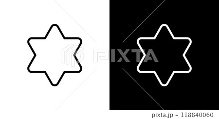 星のシンプルなラインアイコン 118840060