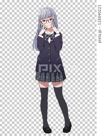 アニメスタイルの女の子 イラスト X