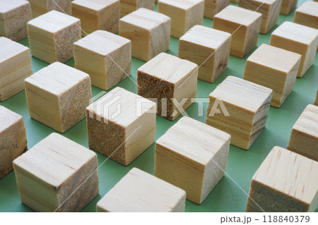 Abstract lines of cubes. Symbolizes lack of creativity and repetitive tasks. 118840379