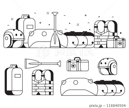 Rafting and Water Hike Equipment 118840504
