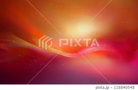赤のグラデーションと煌めく金の背景 118840548