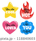 Retro groovy lettering-Daddy is my super hero. Retro slogan in round shape. Colourful trendy print design for posters, cards, T-shirts in hippie style 60s, 70s. 118840603
