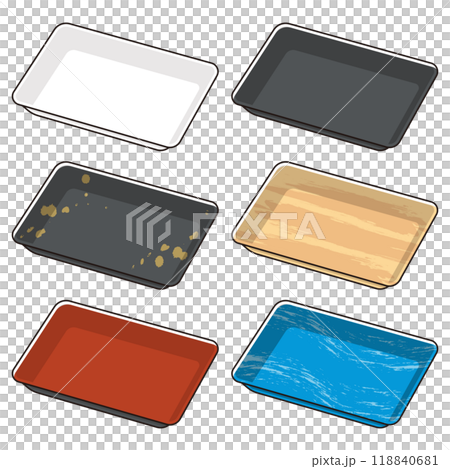 Set of 6 colorful food trays Set of 6 colorful food trays 118840681