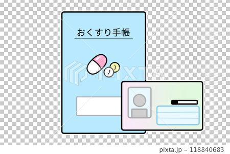 Medicine notebook and My Number card Medicine notebook and My Number card 118840683