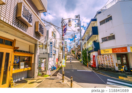 日本の東京都市景観 東京都渋谷区の代々木上原駅前などを望む 日本の東京都市景観 東京都渋谷区の代々木上原駅前などを望む 118841089