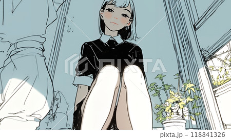 部屋に引きこもっている若い女性