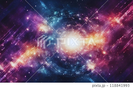 Countless stars twinkle brightly, forming rippling waves of light amidst the vast dark universe, creating a mesmerizing celestial pattern in the endless cosmic expanse. AI Generated Countless stars twinkle brightly, forming rippling waves of light amidst the vast dark universe, creating a mesmerizing celestial pattern in the endless cosmic expanse. AI Generated 118841993