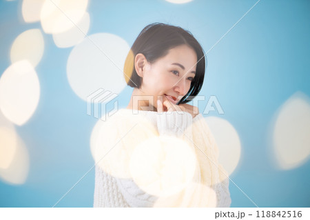 ビューティー　ふわふわ　ブルー 118842516