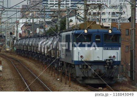 東京都横田基地向けジェット燃料輸送列車(米タン)_EF64-1010号機牽引_2008/1/28撮影 東京都横田基地向けジェット燃料輸送列車(米タン)_EF64-1010号機牽引_2008/1/28撮影 118843049