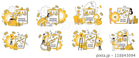 Income vector illustration. Currency, common language, facilitates trade in marketplace wealth Earning is melody sung by those dancing to rhythm financial success Financial strategies are brushstrokes Income vector illustration. Currency, common language, facilitates trade in marketplace wealth Earning is melody sung by those dancing to rhythm financial success Financial strategies are brushstrokes 118843094