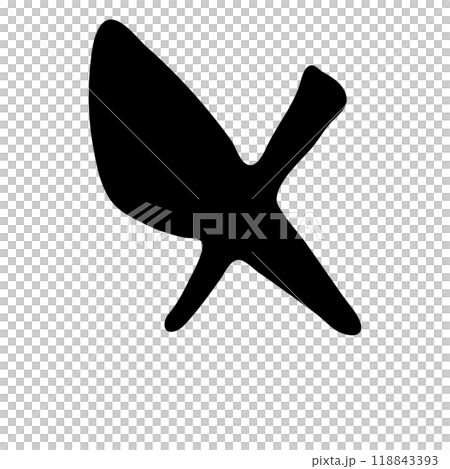 X(アルファベット/大文字)/手書きの筆文字素材 X(アルファベット/大文字)/手書きの筆文字素材 118843393
