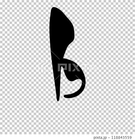 b（アルファベット/小文字）/手書きの筆文字素材 118843559