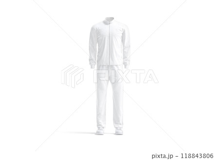 Blank white olympic team unifrom mockup, front view 118843806