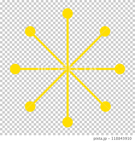 イラスト素材　キラキラした光　黄色 118843910