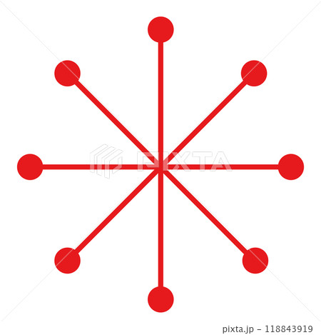 イラスト素材　キラキラ　赤 118843919