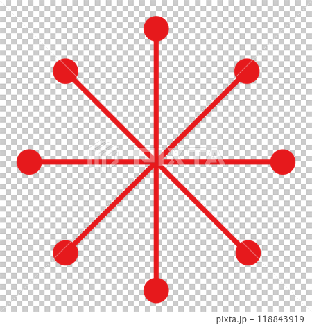 イラスト素材　キラキラ　赤 118843919