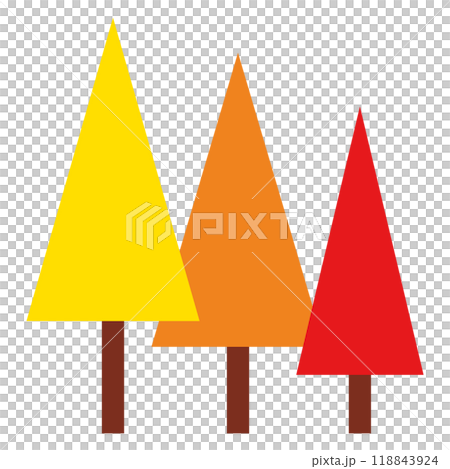 Illustration material: Trees, plants, autumn Illustration material: Trees, plants, autumn 118843924