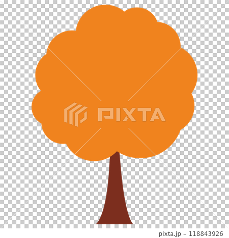 Illustration material: Trees, plants, autumn Illustration material: Trees, plants, autumn 118843926