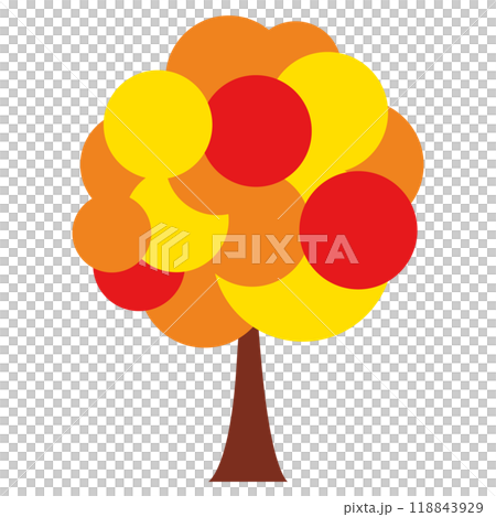 Illustration material: Trees, plants, autumn Illustration material: Trees, plants, autumn 118843929