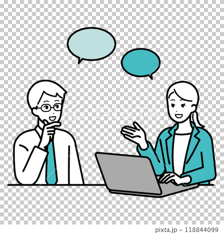 商務人士交談的插圖 商務人士交談的插圖 118844099