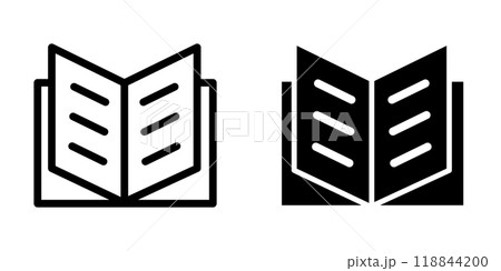 Illustration Vector graphic of book icon template Illustration Vector graphic of book icon template 118844200