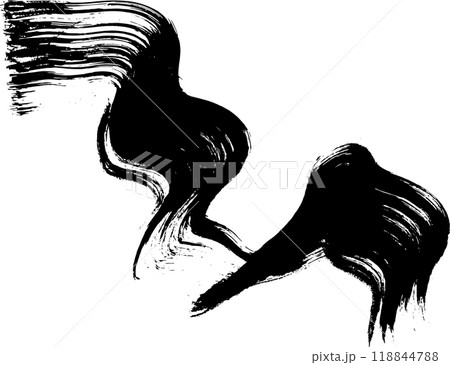 Dry Brush Grunge Wave Stroke Texture 118844788