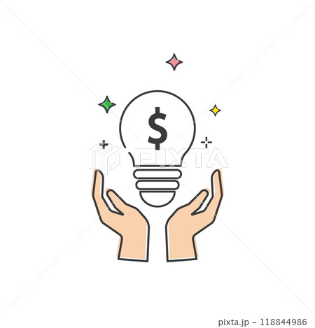 Lightbulb with dollar sign 118844986