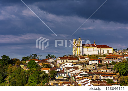 Baroque church on top of the hill 118846123