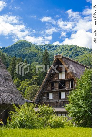 【縦写真】白川郷の美しい風景 118846340