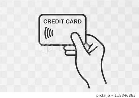 Contactless payment icons, credit card and hand tap pay wave. Wireless NFC and contactless pay pass icons set. Vector illustration image. Isolated on background. Contactless payment icons, credit card and hand tap pay wave. Wireless NFC and contactless pay pass icons set. Vector illustration image. Isolated on background. 118846863