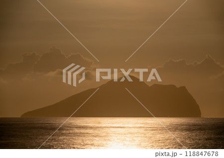 Moonrise over Turtle Island, Yilan, Taiwan. 118847678