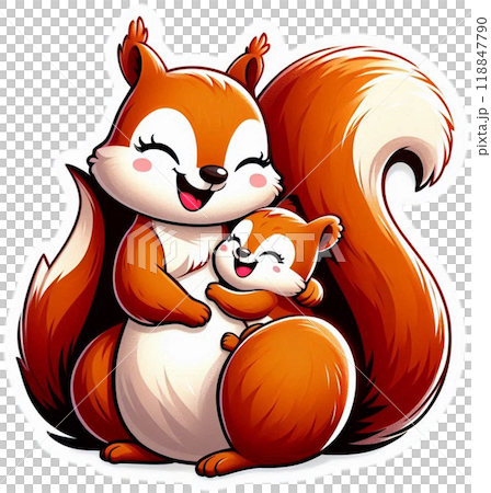 松鼠媽媽和寶寶 松鼠媽媽和寶寶 118847790