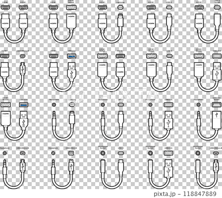 電纜連接器適配器套裝 1 電纜連接器適配器套裝 1 118847889