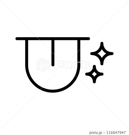 人間の舌のアイコン　線画イラスト 118847947