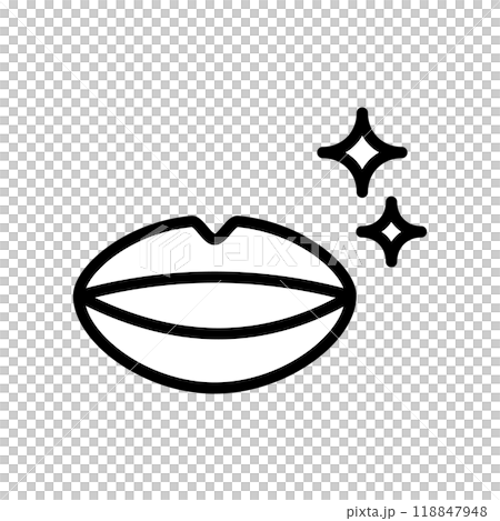 人間の口のアイコン 線画イラスト 人間の口のアイコン 線画イラスト 118847948