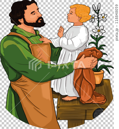 Saint's Day icon on transparent background 118848059