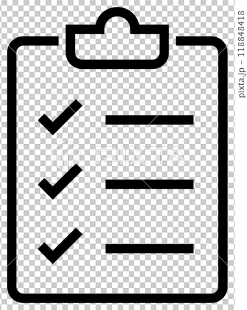 Clipboard and task list icon 118848418