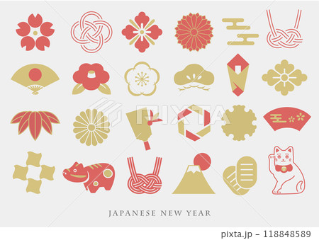 縁起物_日本のお正月_2 縁起物_日本のお正月_2 118848589