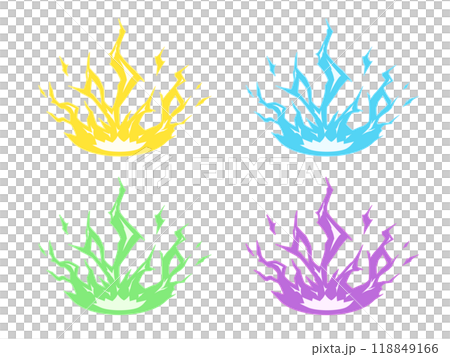 Lightning impact effect material set Lightning impact effect material set 118849166