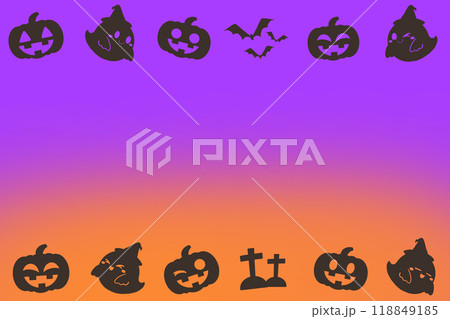 ハロウィンシンプル枠② ハロウィンシンプル枠② 118849185