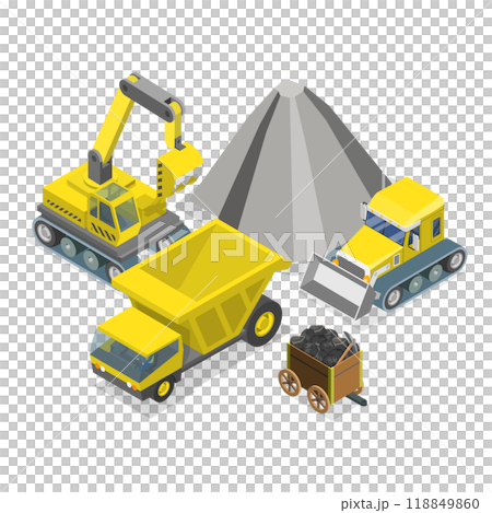3D Isometric Flat Illustration of Mining. Item 3 3D Isometric Flat Illustration of Mining. Item 3 118849860