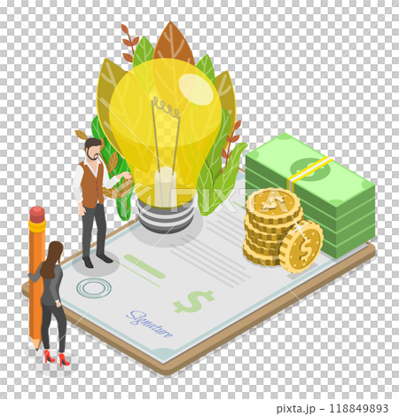 3D Isometric Flat  Illustration of Sustainability. Item 3 118849893