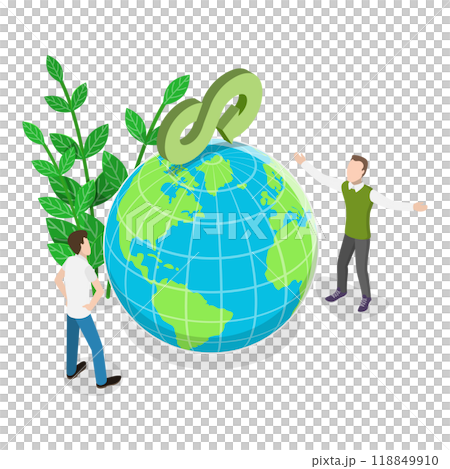 3D Isometric Flat  Illustration of Green Technologies. Item 2 118849910